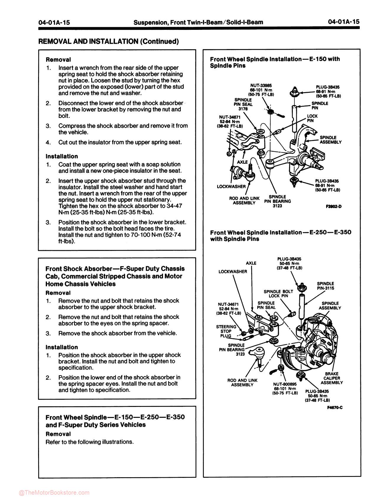 1991 Ford Truck, Bronco, Econoline Shop Manual - F-Series - Sample Page 1