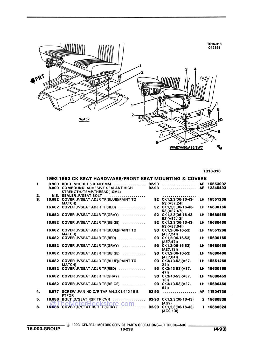 1992 - 1993 Chevrolet & GMC C/K Truck Parts Catalog - Sample Page 3