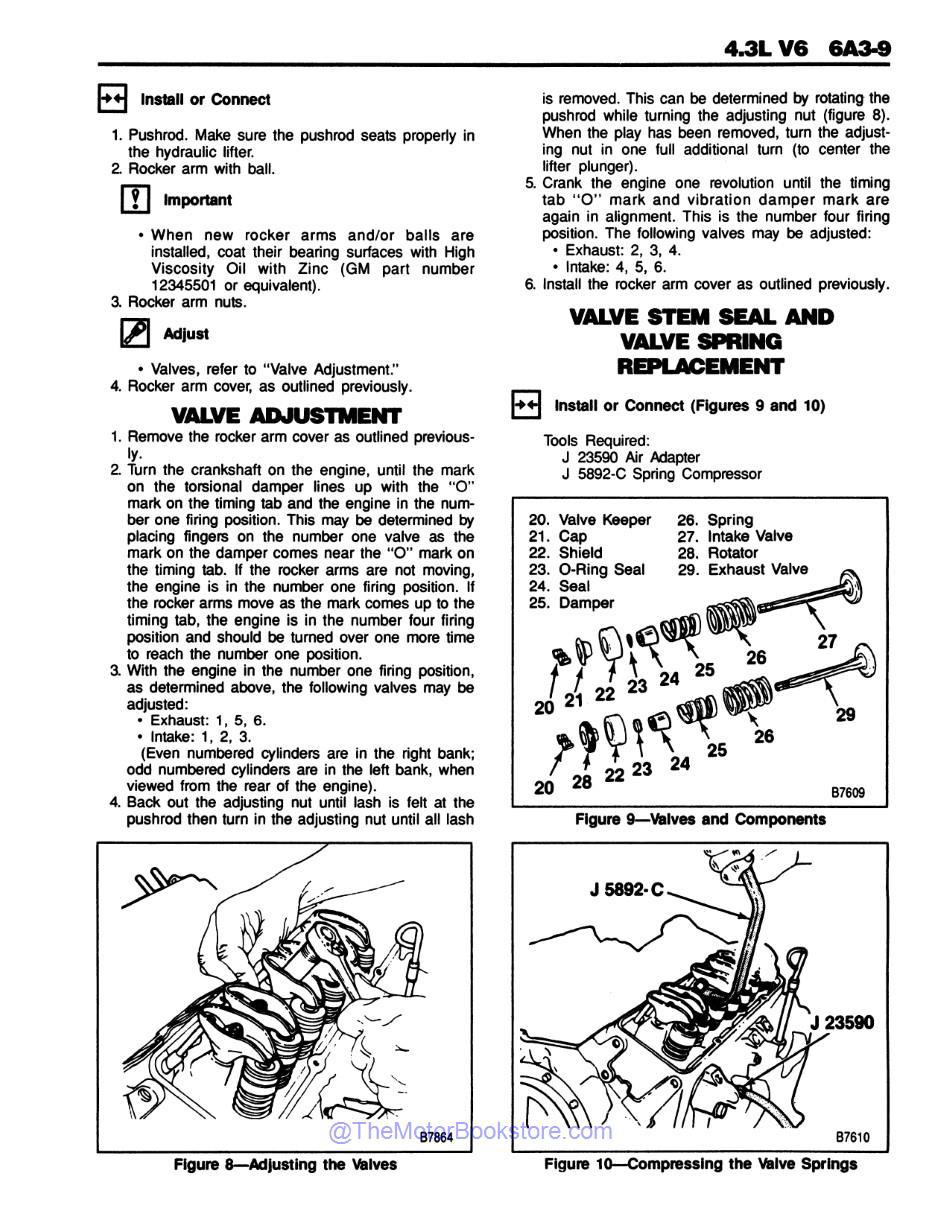 1992 Chevrolet C / K Models Truck Service Manual - Sample Page 1 - 4.3L V6