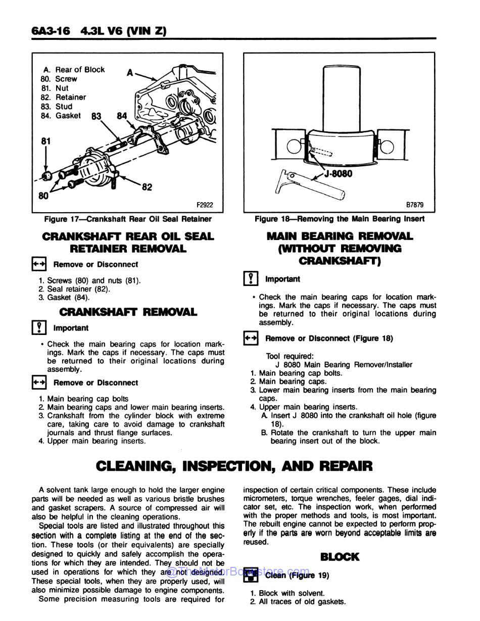 1992 Chevrolet LD Truck Unit Repair Manual - Sample Page 1 - 4.3L V6 (VIN Z)