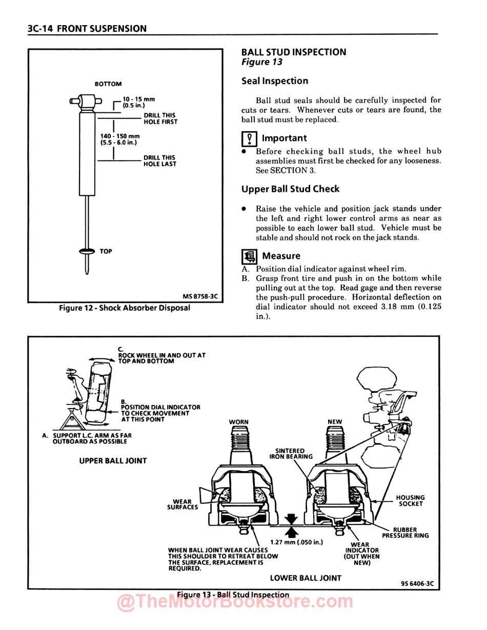 1992 Chevy Corvette Service Manual - Sample Page - Front Suspension