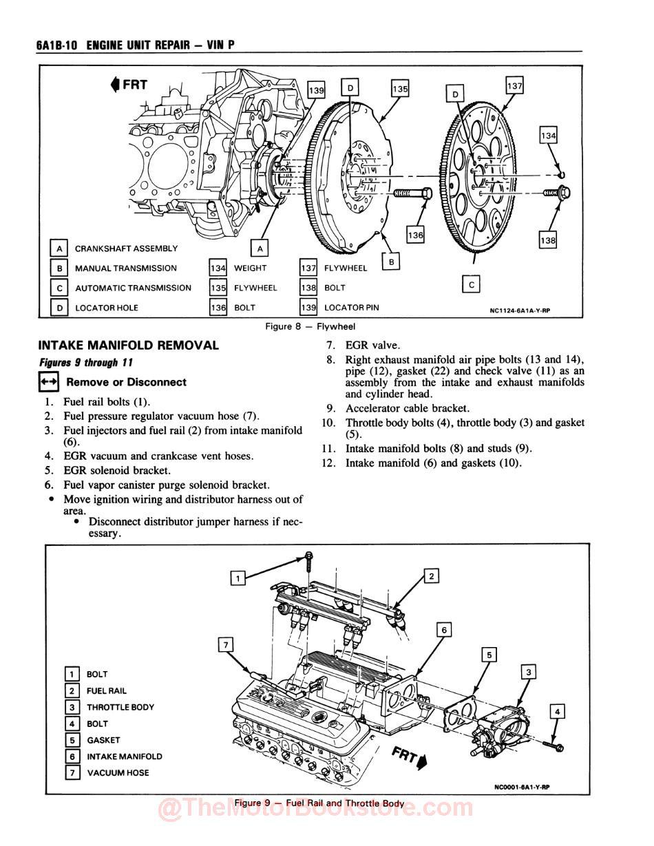 1992 Chevy Corvette Service Manual - Sample Page - Engine Unit Repair