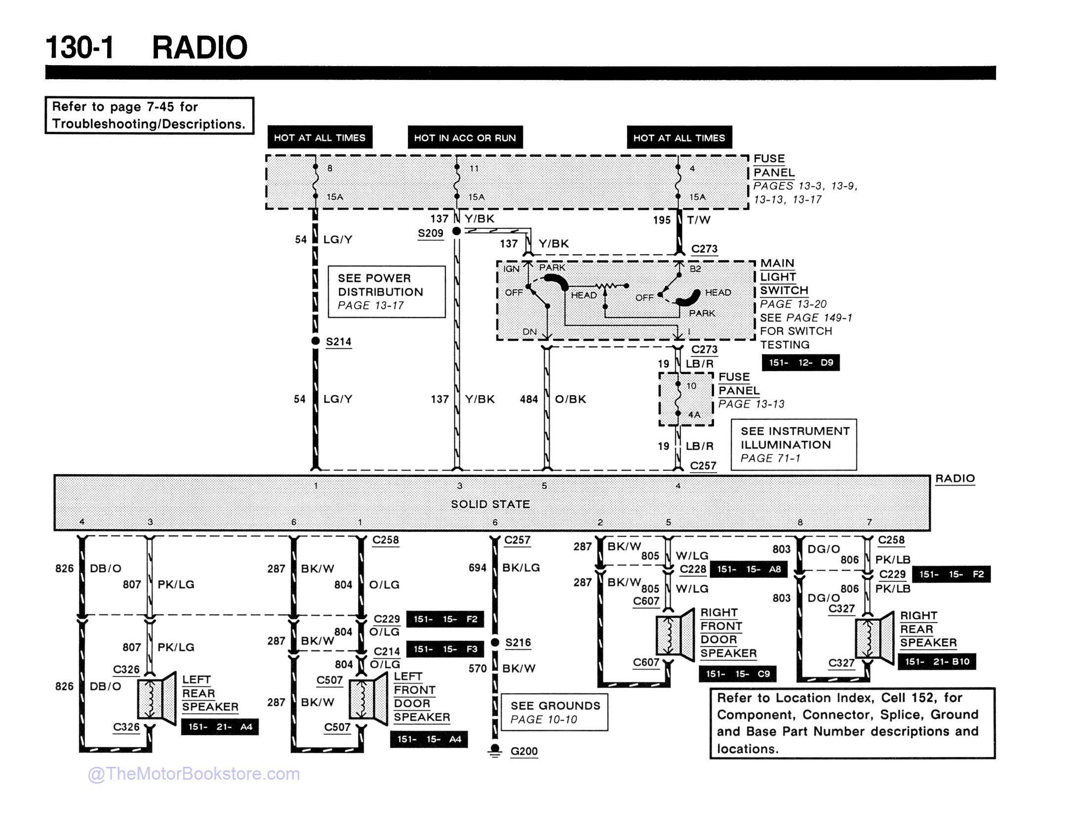 1992 Ford Truck Electrical Troubleshooting Manual - Bronco, F-150 - F-350 - Sample Page 1