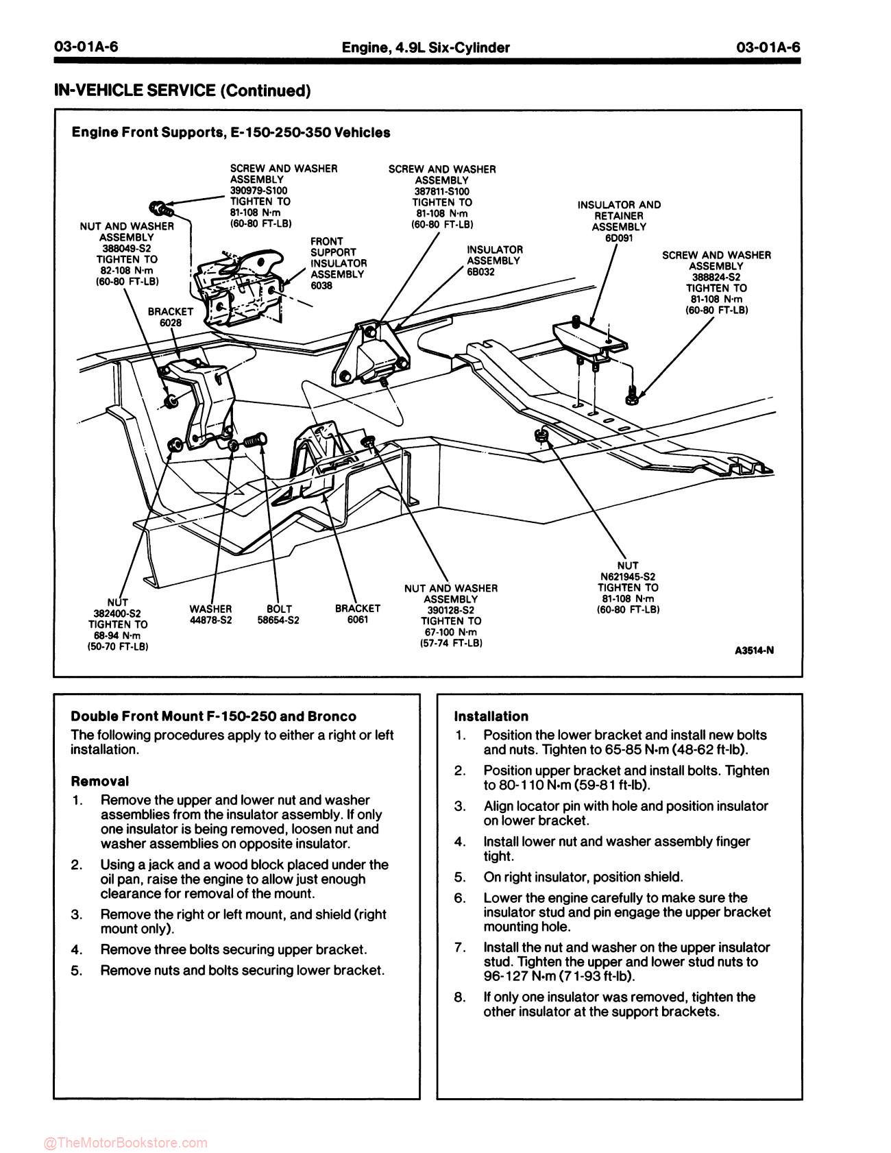 1992 Ford F-150-350 Truck, Econoline, Bronco Shop Manual - Sample Page 4