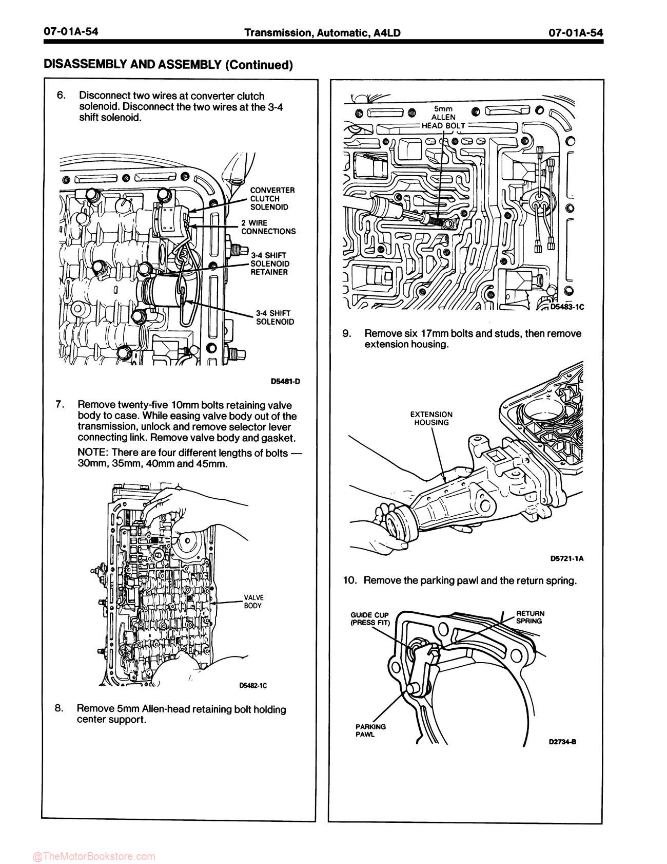 1992 Ford Ranger, Explorer, Aerostar Service Manual - Sample Page 2