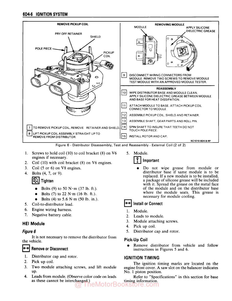 1992 Pontiac Firebird Service Manual - Sample Page - Ignition System