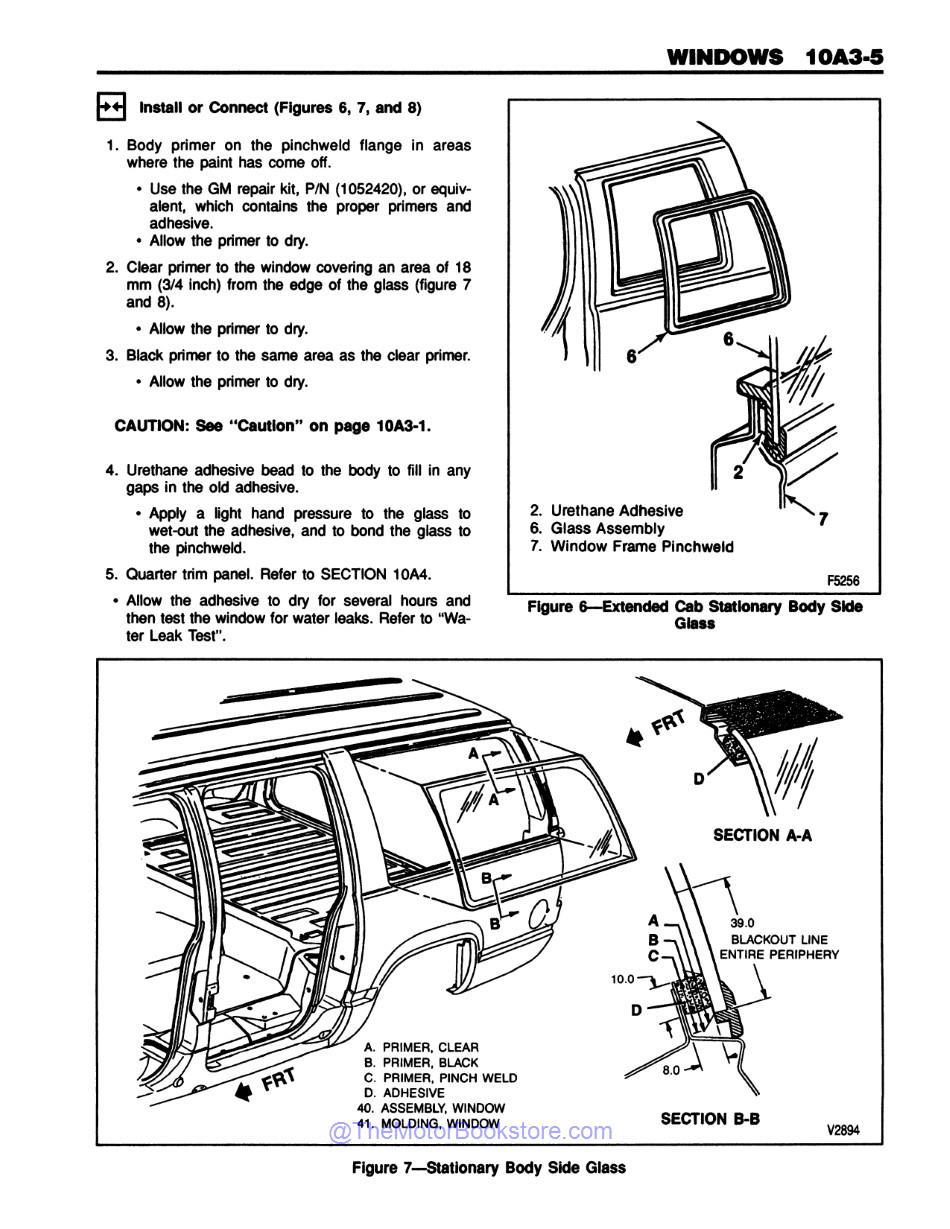1993 Chevrolet C / K Models Truck Service Manual - Sample Page 3 - Windows