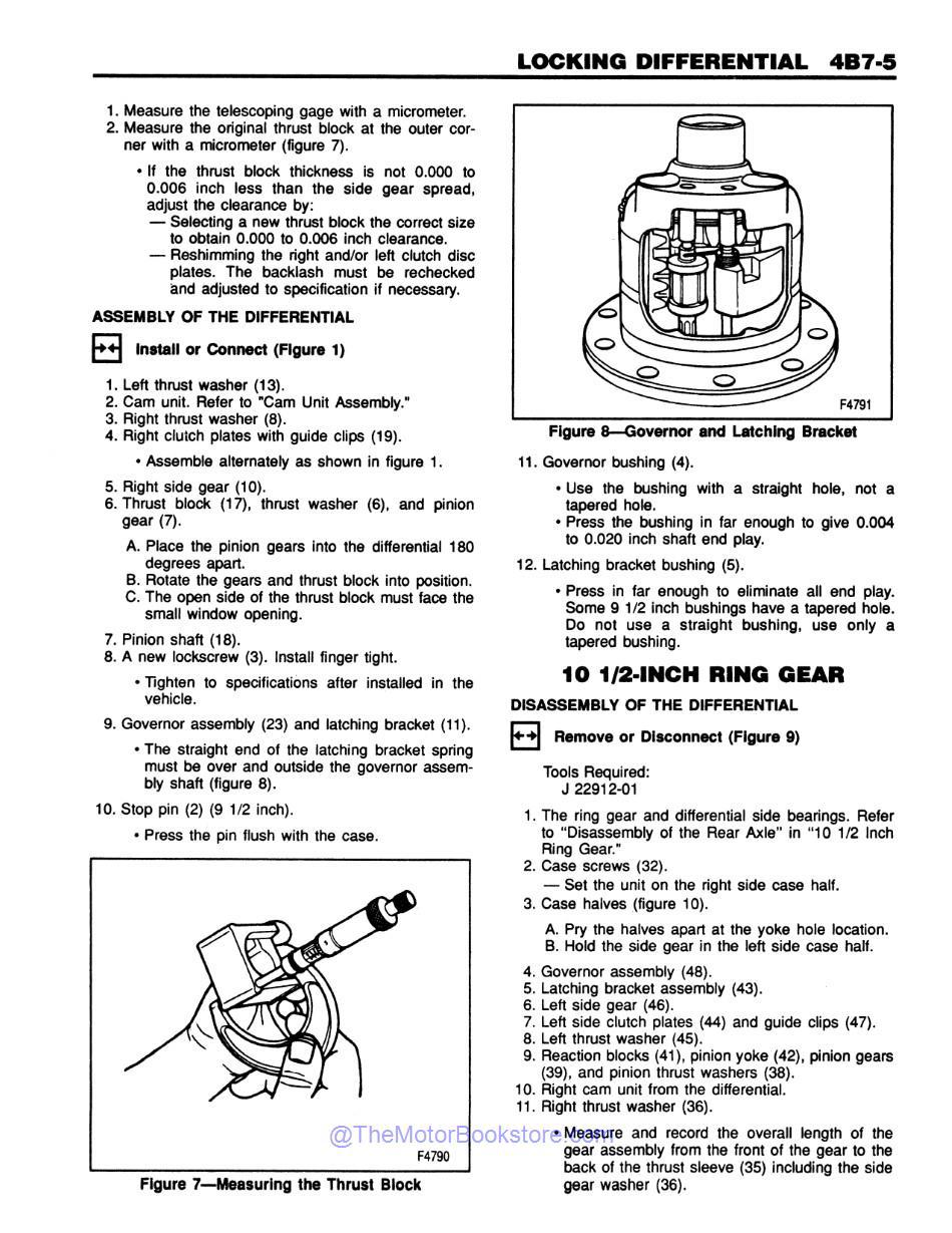 1993 Chevrolet LD Truck Unit Repair Service Manual - Sample Page 1 - Locking Differential