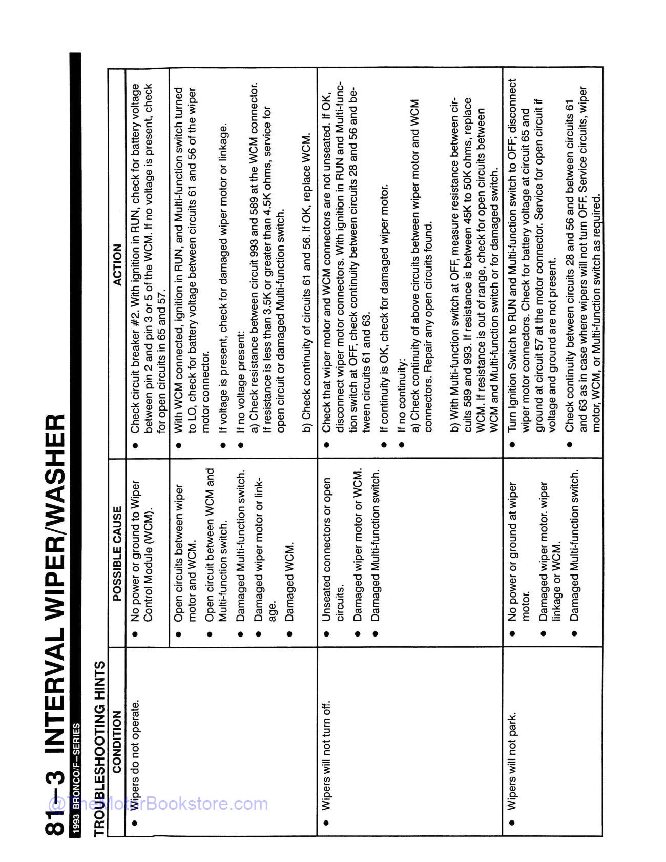 1993 Ford Truck Electrical Vacuum Troubleshooting Manual - Bronco, F150-F350, F-Super Duty - Sample Page 2