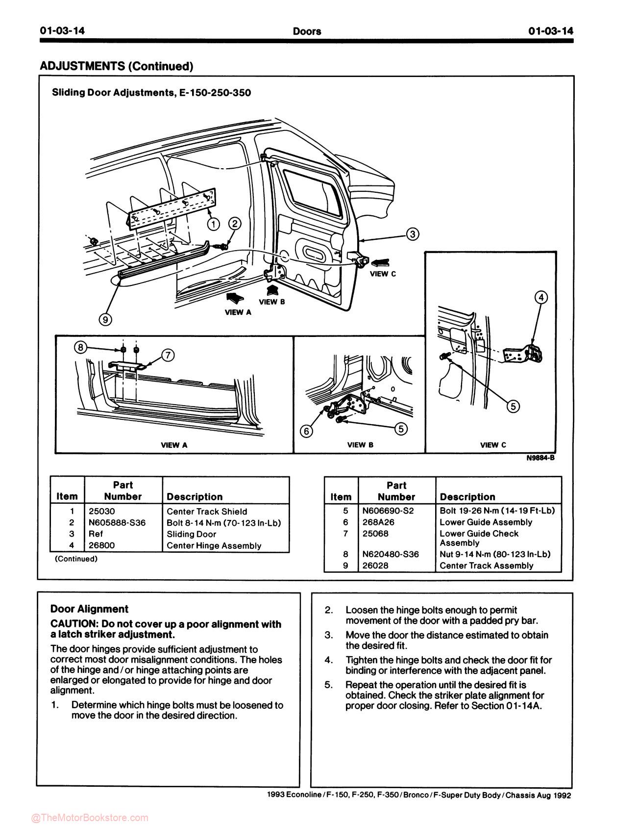 1993 Ford F-150-350 Truck, Econoline, Bronco Service Manual - Sample Page 1