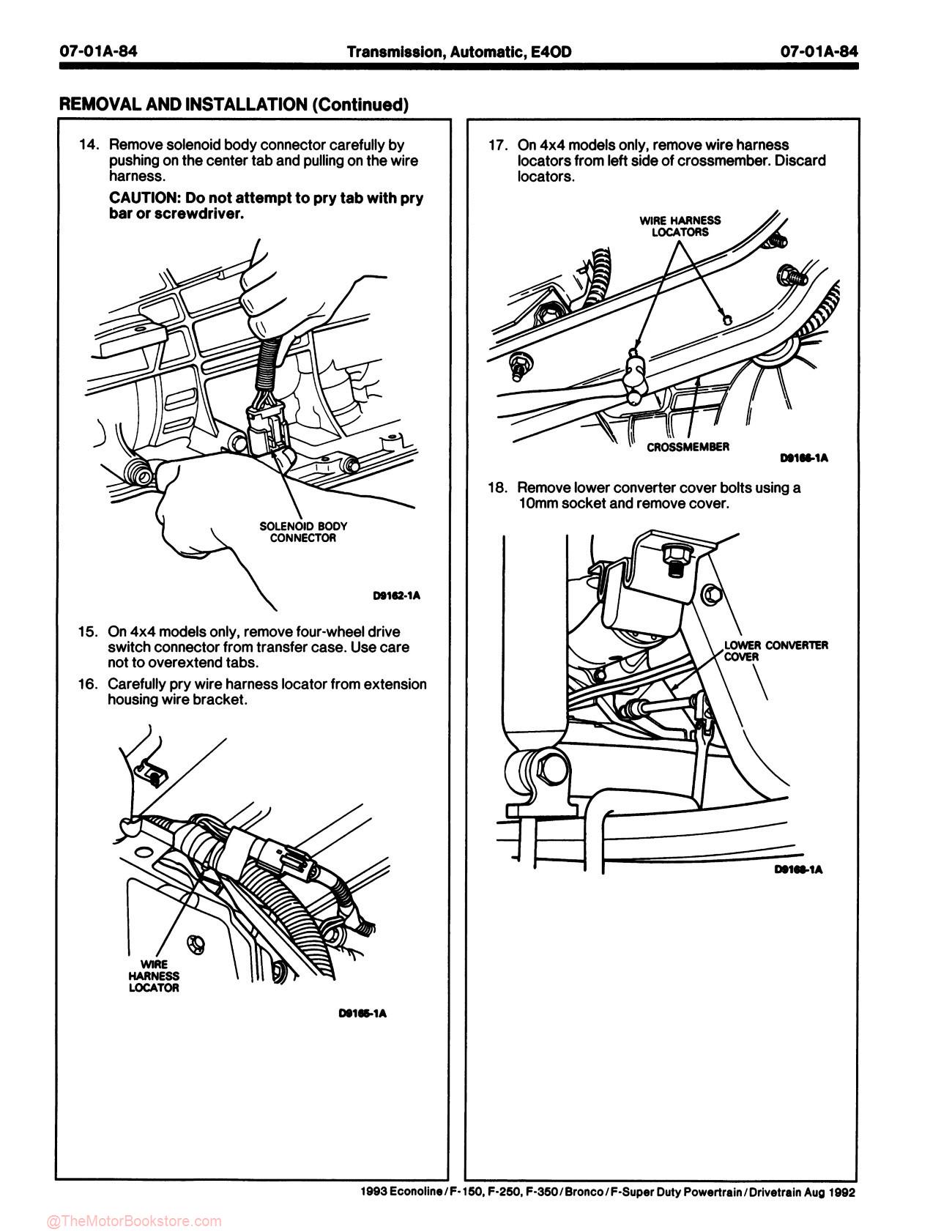 1993 Ford F-150-350 Truck, Econoline, Bronco Service Manual - Sample Page 4