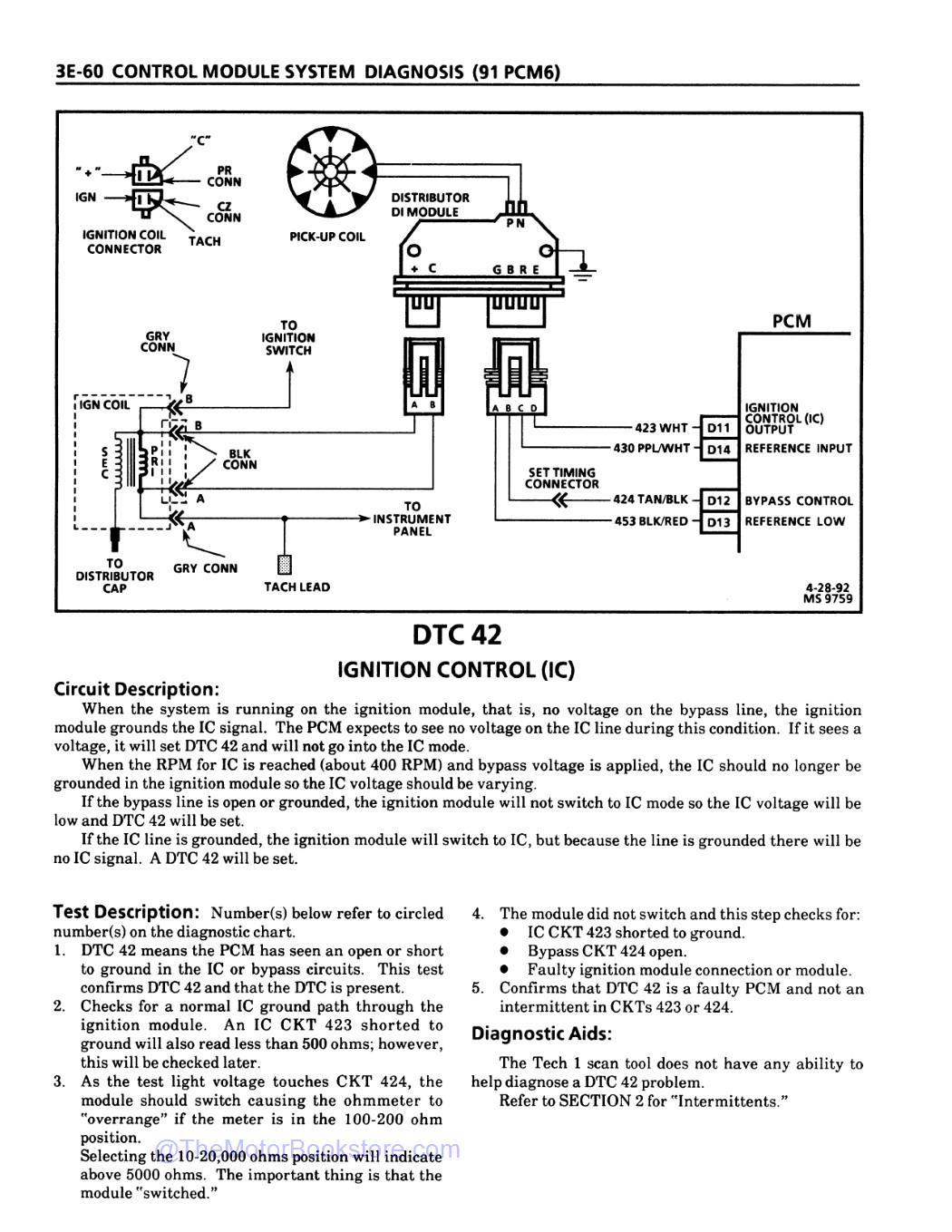 1993 GMC Truck Fuel, Driveability and Emissions Manual - Sample Page