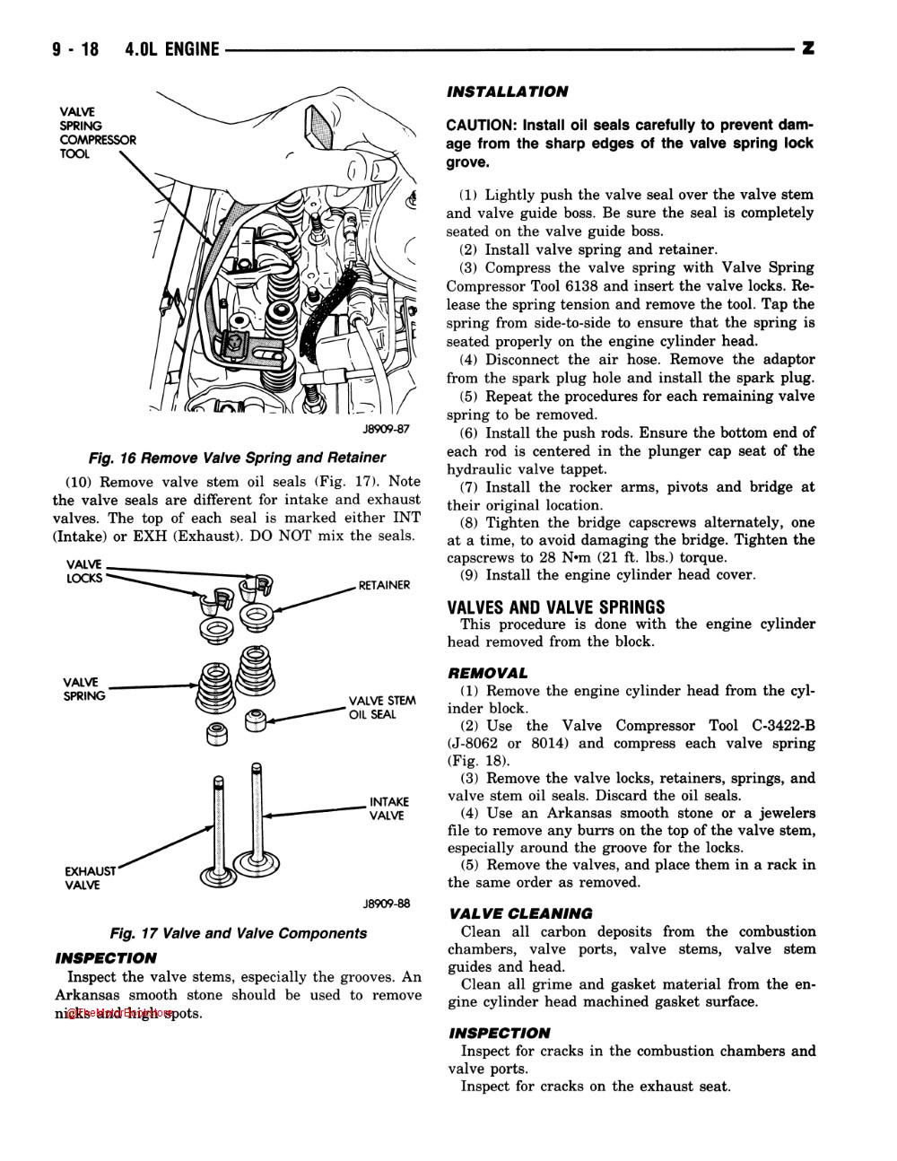 1993 Jeep Grand Cherokee, Grand Wagoneer Shop Manual - Sample Page 1