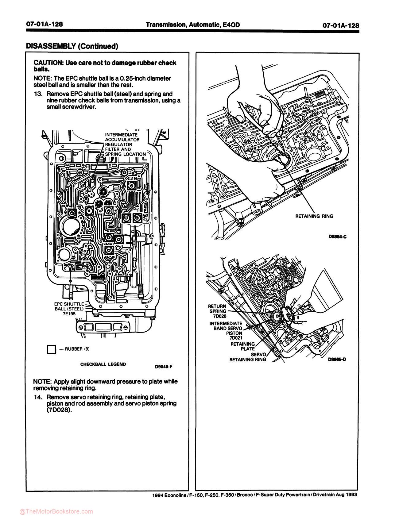 1994 Ford Truck Service Manual - F-150-350, F-Super Duty, Bronco, & Econoline - Sample Page 5