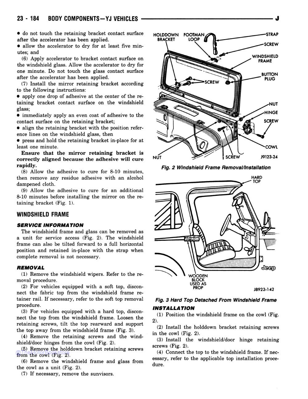 1994 Jeep Cherokee & Wrangler Shop Manual - Sample Page 4