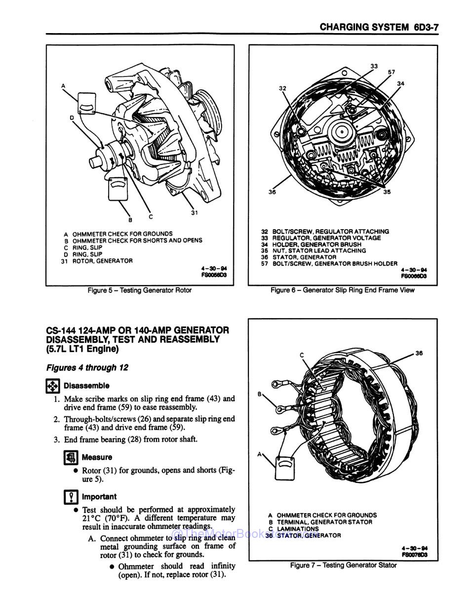 1995 Camaro Firebird Service Manual 3 Book Set - Sample Page 2 - Charging System