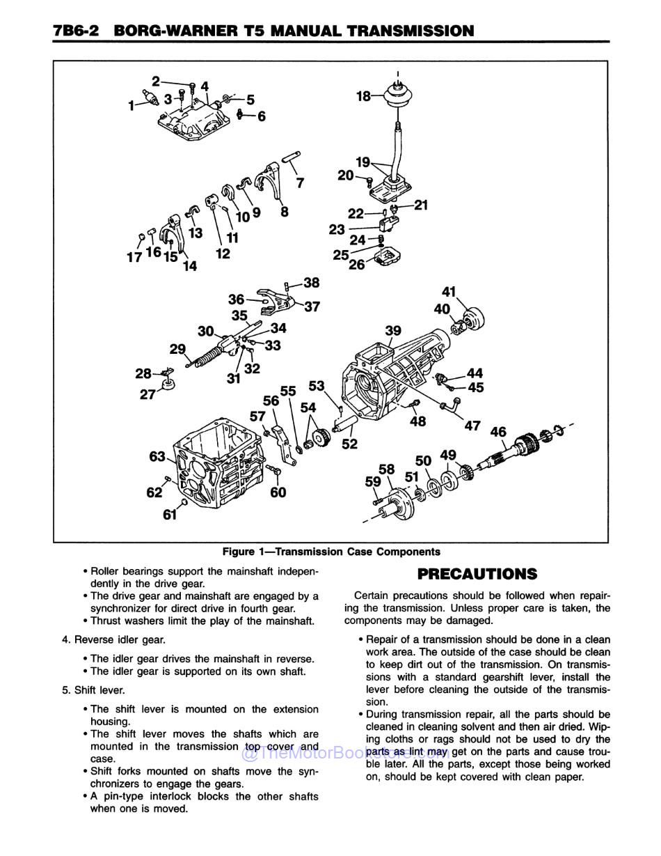 1995 Chevrolet & GMC Light Duty Truck Unit Repair Manual - Sample Page 1 - Borg Warner T5