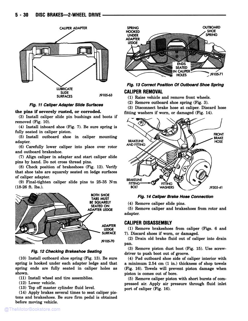 1995 Dodge Dakota Truck Shop Manual - OEM - Sample Page 1
