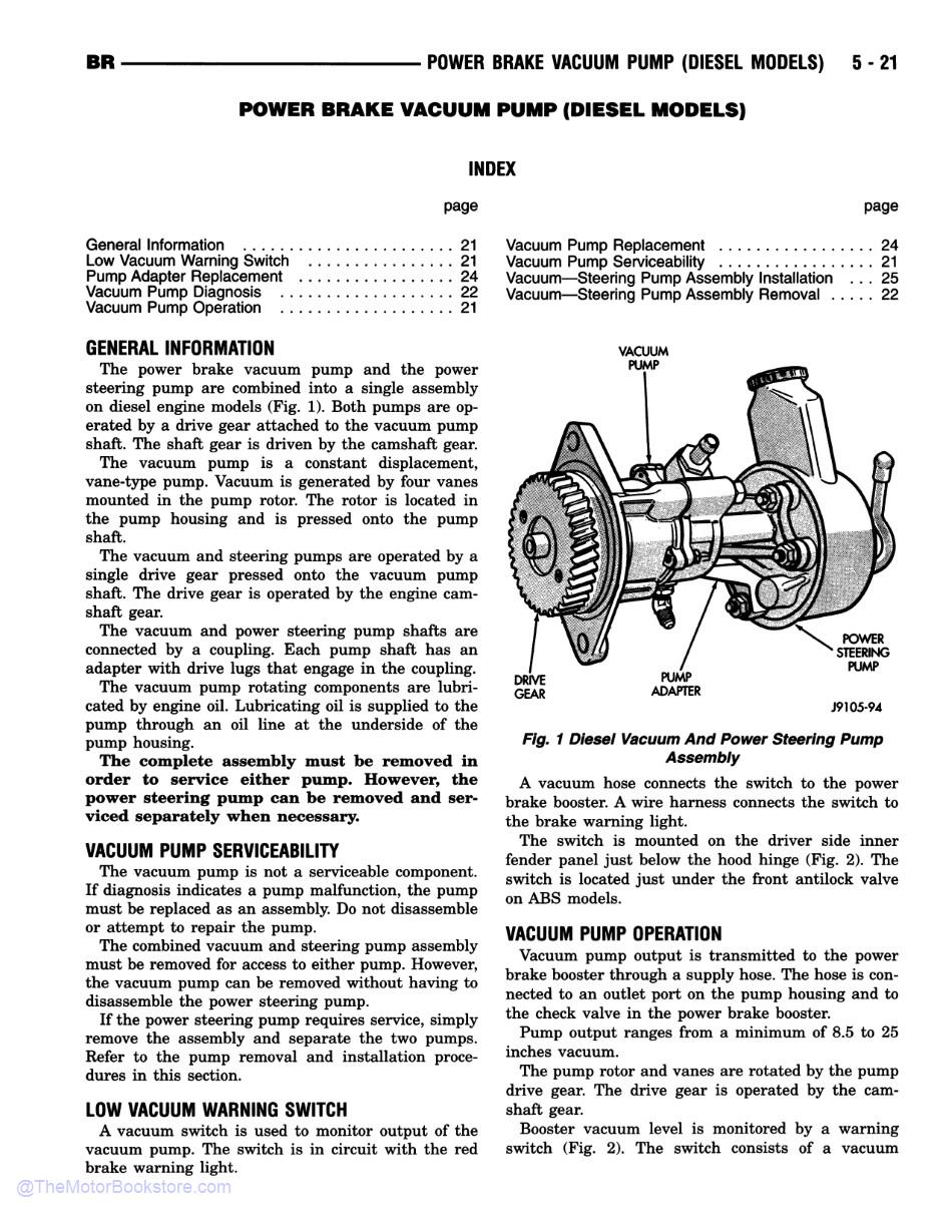 1995 Dodge Ram 1500-3500 Truck Shop Manual - OEM - Sample Page 1