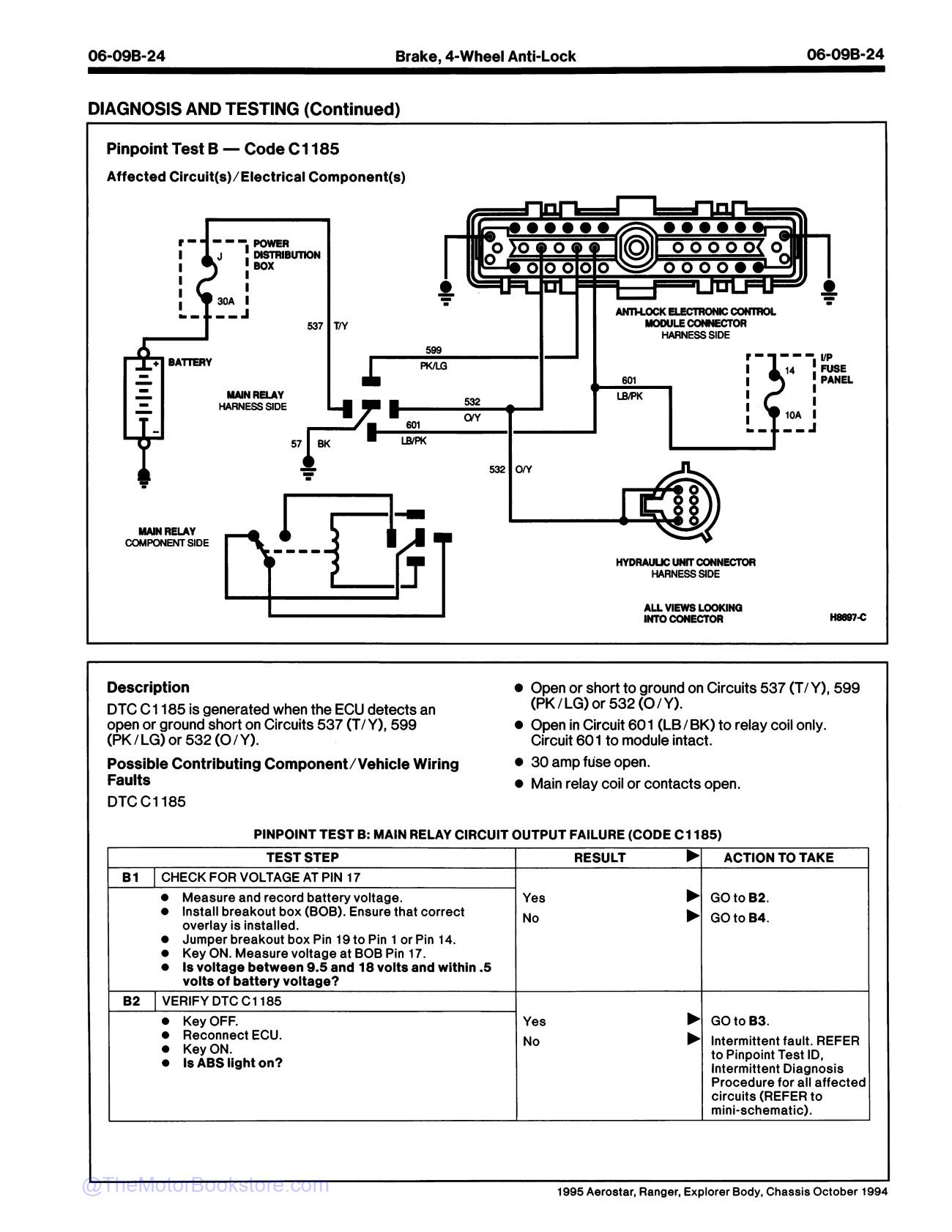 1995 Ford Aerostar, Ranger, Explorer Body Chassis Service Manual - Sample Page 2
