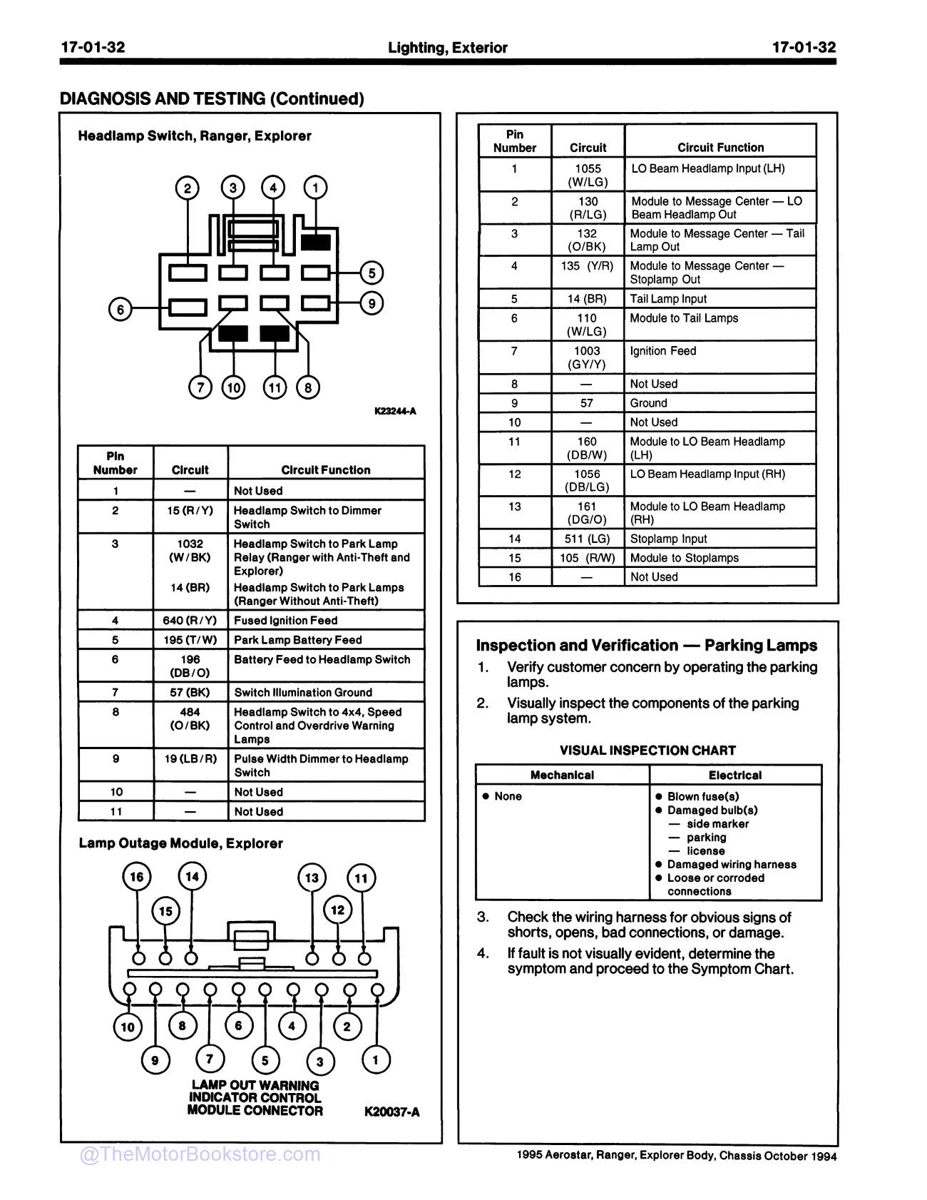 1995 Ford Aerostar, Ranger, Explorer Body Chassis Service Manual - Sample Page 3
