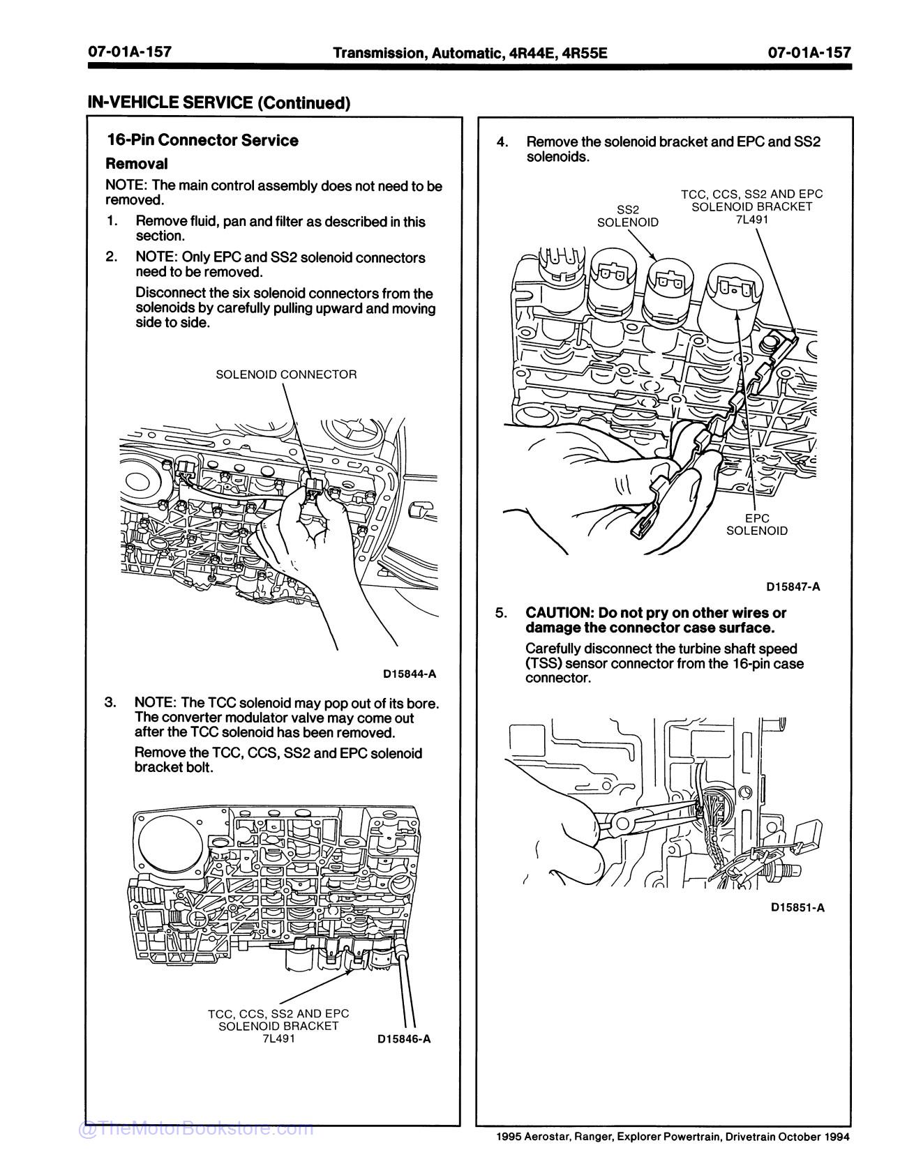 1995 Ford Aerostar, Ranger, Explorer Body Chassis Service Manual - Sample Page 5