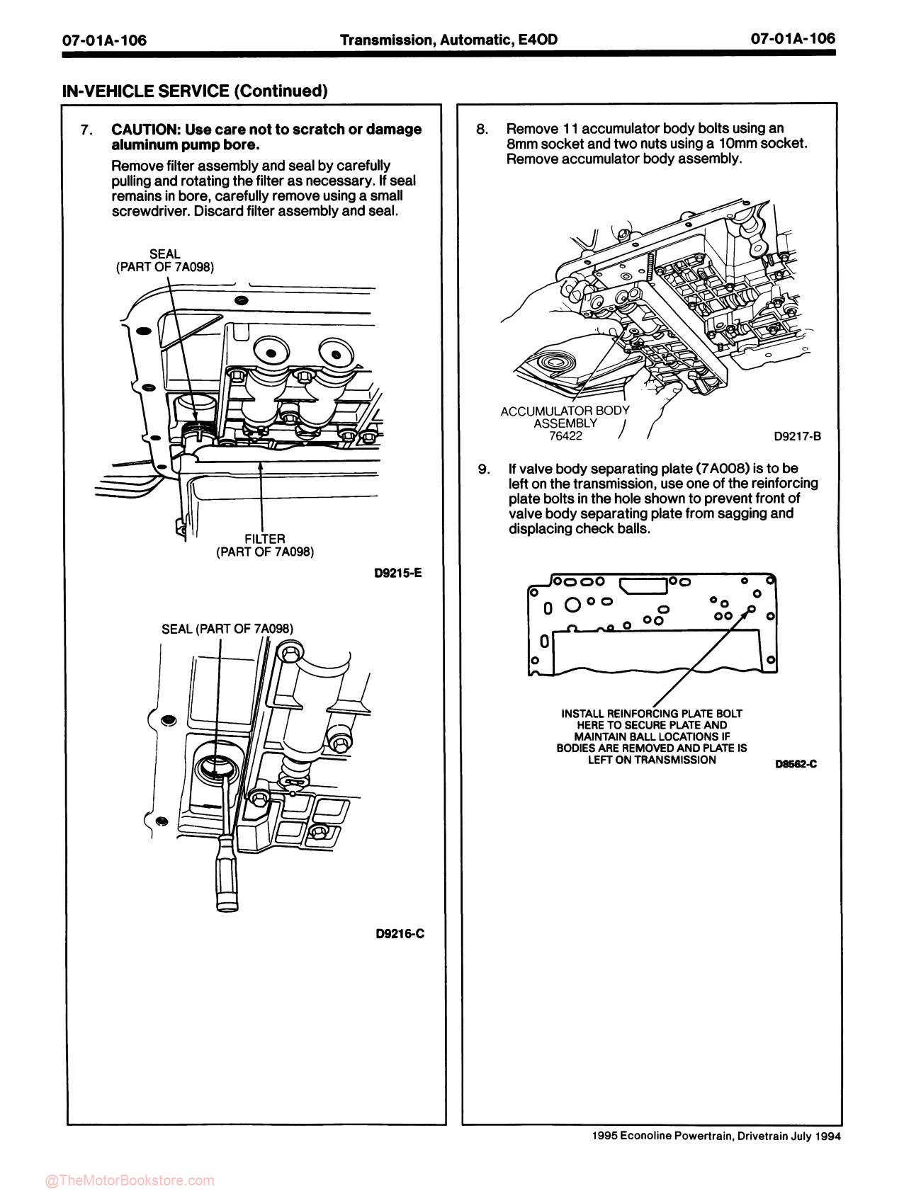 1995 Ford Econoline Service Manual - Sample Page 4