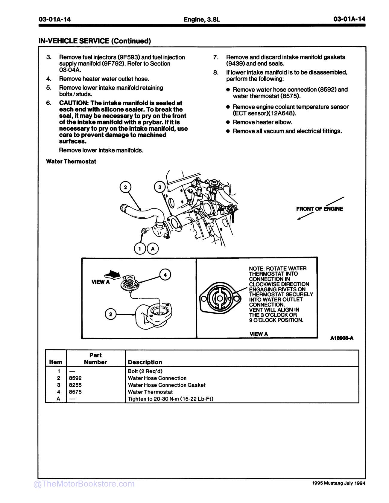 1995 Ford Mustang Service Manual - Sample Page 1