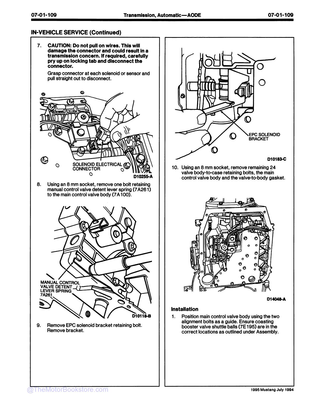 1995 Ford Mustang Service Manual - Sample Page 2