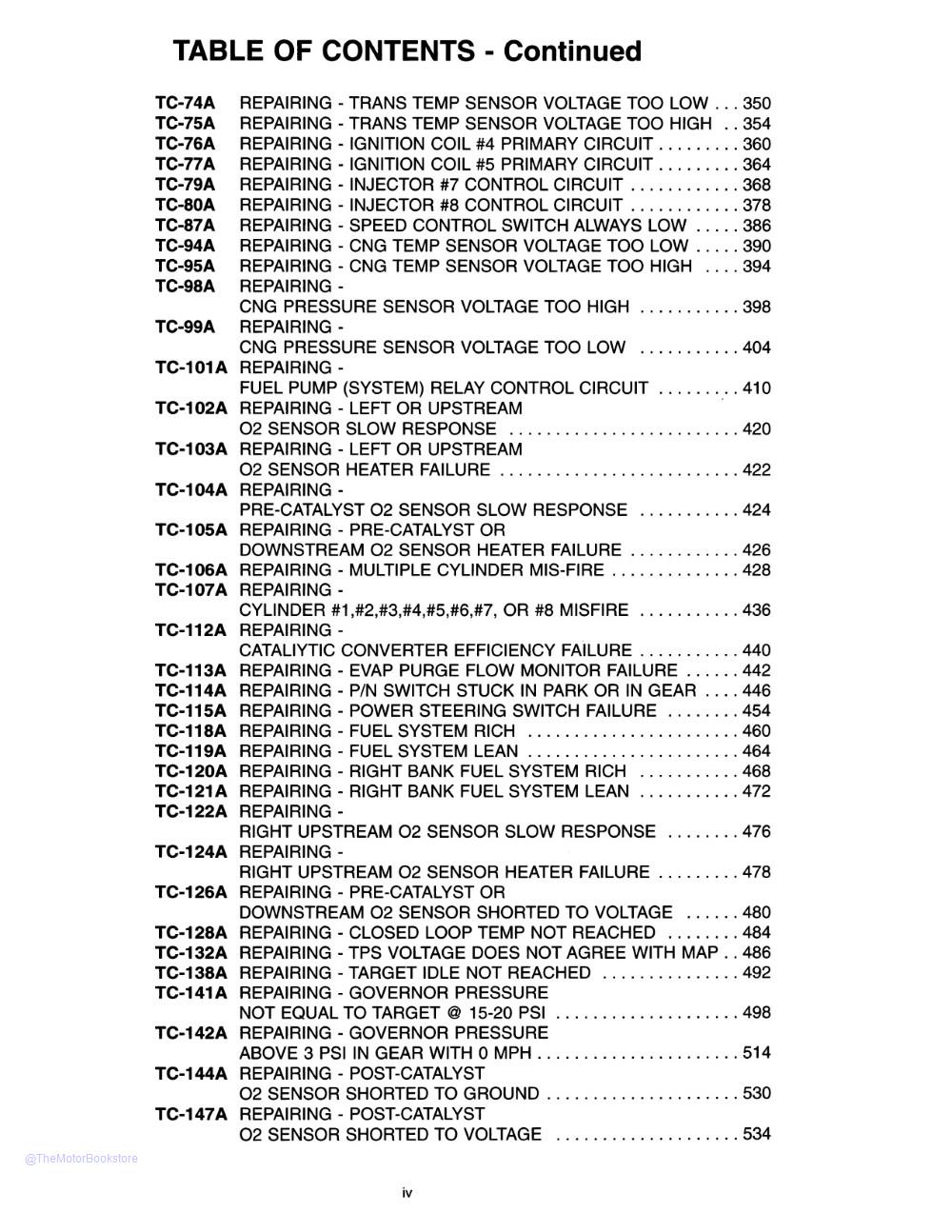 1996-1997 Dodge Truck Powertrain Diagnostic Procedures Manual  - Table of Contents 4