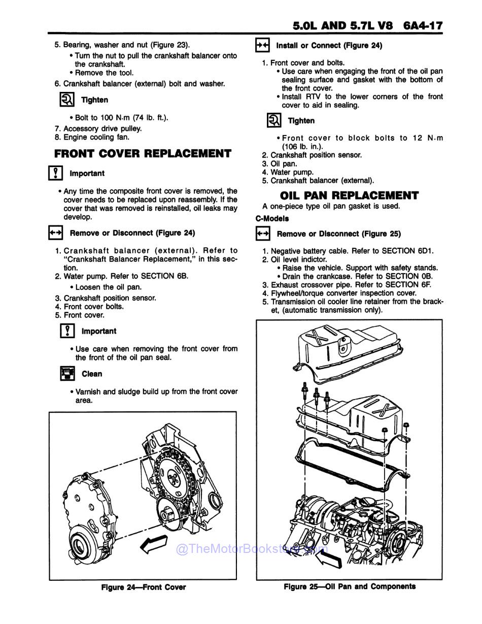 1996 Chevrolet & GMC C / K Truck Service Manual 2 Book Set - Sample Page 2 - 5.0L & 5.7L V8