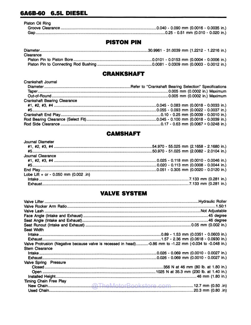 1996 Chevrolet & GMC C / K Truck Service Manual 2 Book Set - Sample Page 3 - 6.5L Diesel