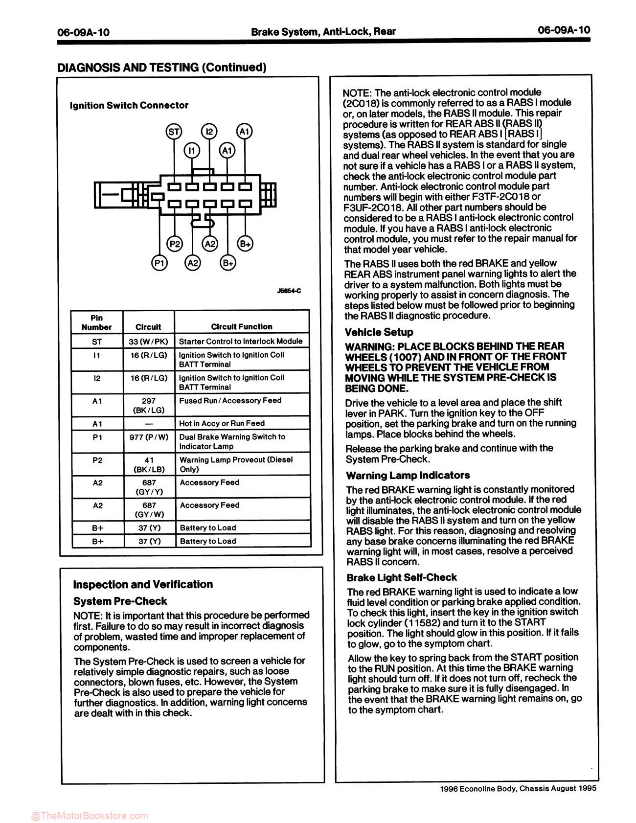 1996 Ford Econoline Service Manual - Sample Page 1