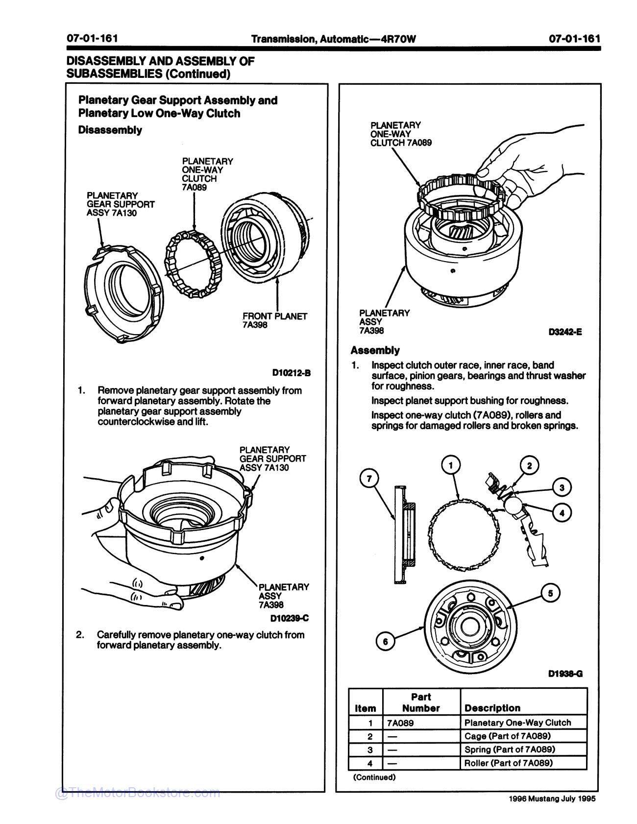 1996 Ford Mustang Service Manual - Sample Page 2