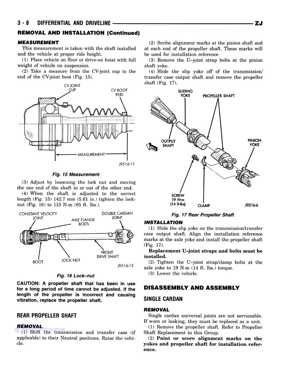 1996 Jeep Grand Cherokee Shop Manual - Sample Page 1