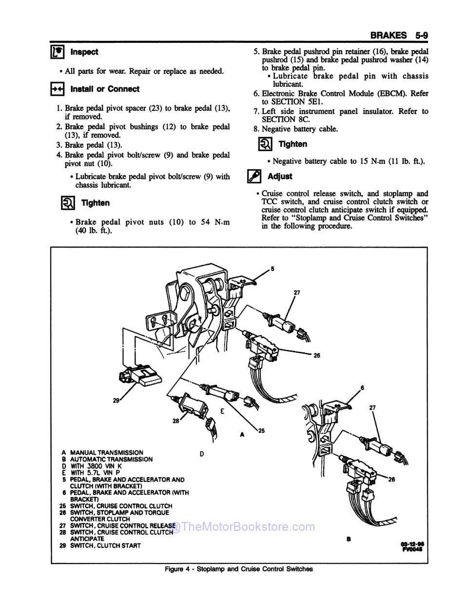 1997 Camaro Firebird Service Manual 2 Book Set - Sample Page 1 - Brakes