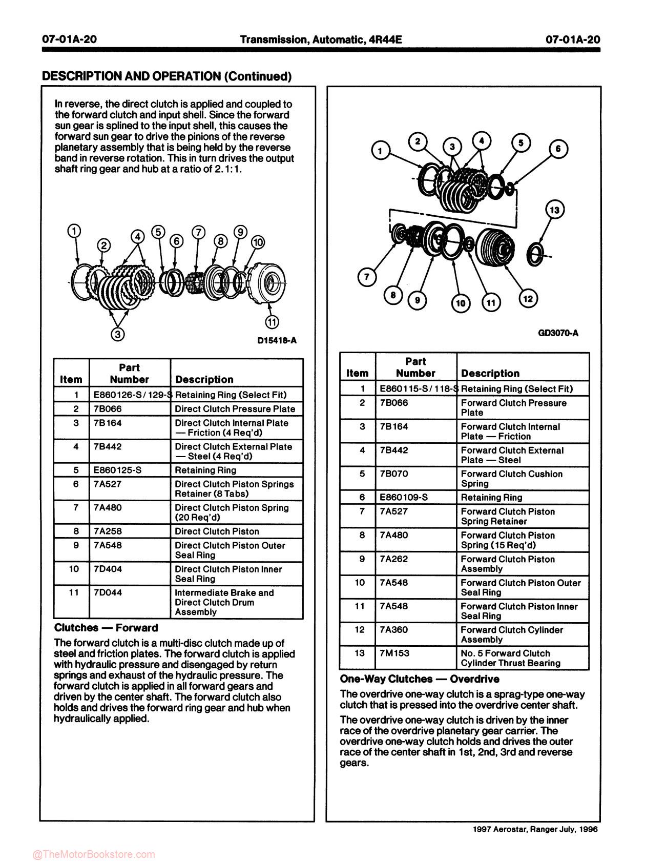 1997 Ford Ranger, Aerostar Service Manual - Sample Page 3