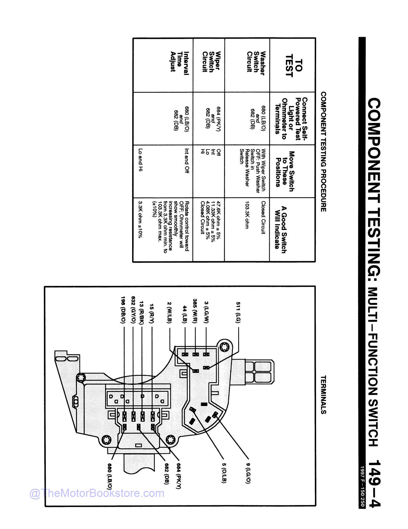 1997 Ford F-150, F-250 Electrical Troubleshooting Manual - Sample Page 4