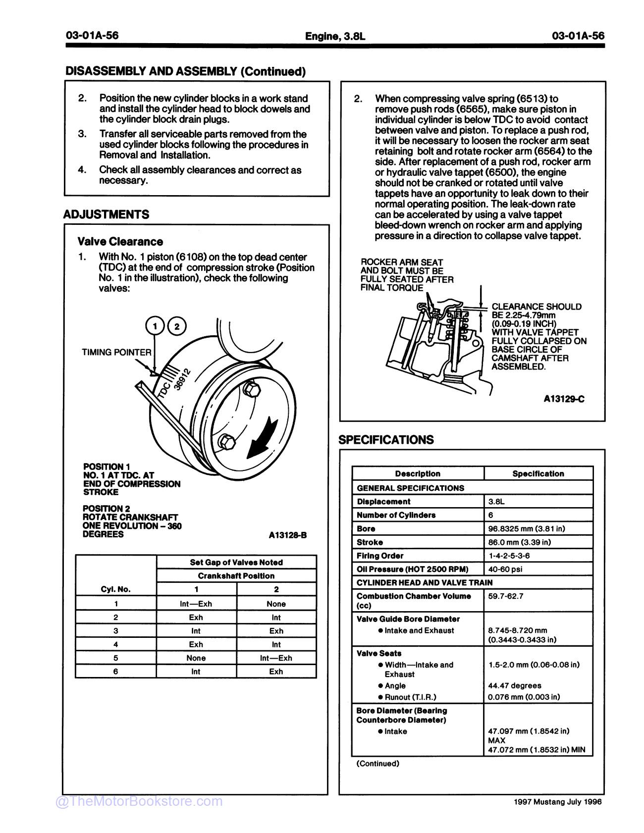 1997 Ford Mustang Service Manual - Sample Page 1