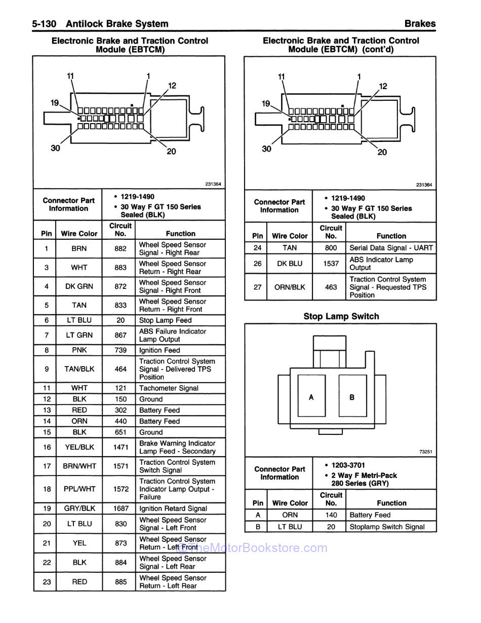 1998 Camaro Firebird Service Manual 3 Vol Set - Sample Page 3 - Antilock