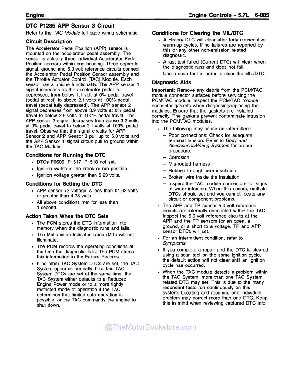 1998 Chevrolet Corvette Service Manual 3 Vol Set - Sample Page 4 - Engine Controls - 5.7L