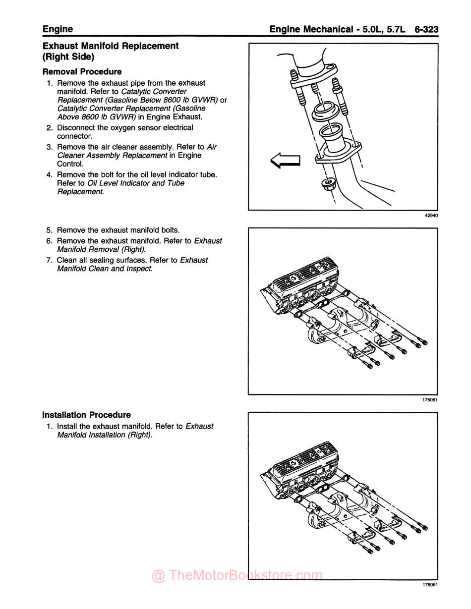 1998 Chevrolet & GMC C-K Truck Service Manual - Sample Page - Exhaust Manifold