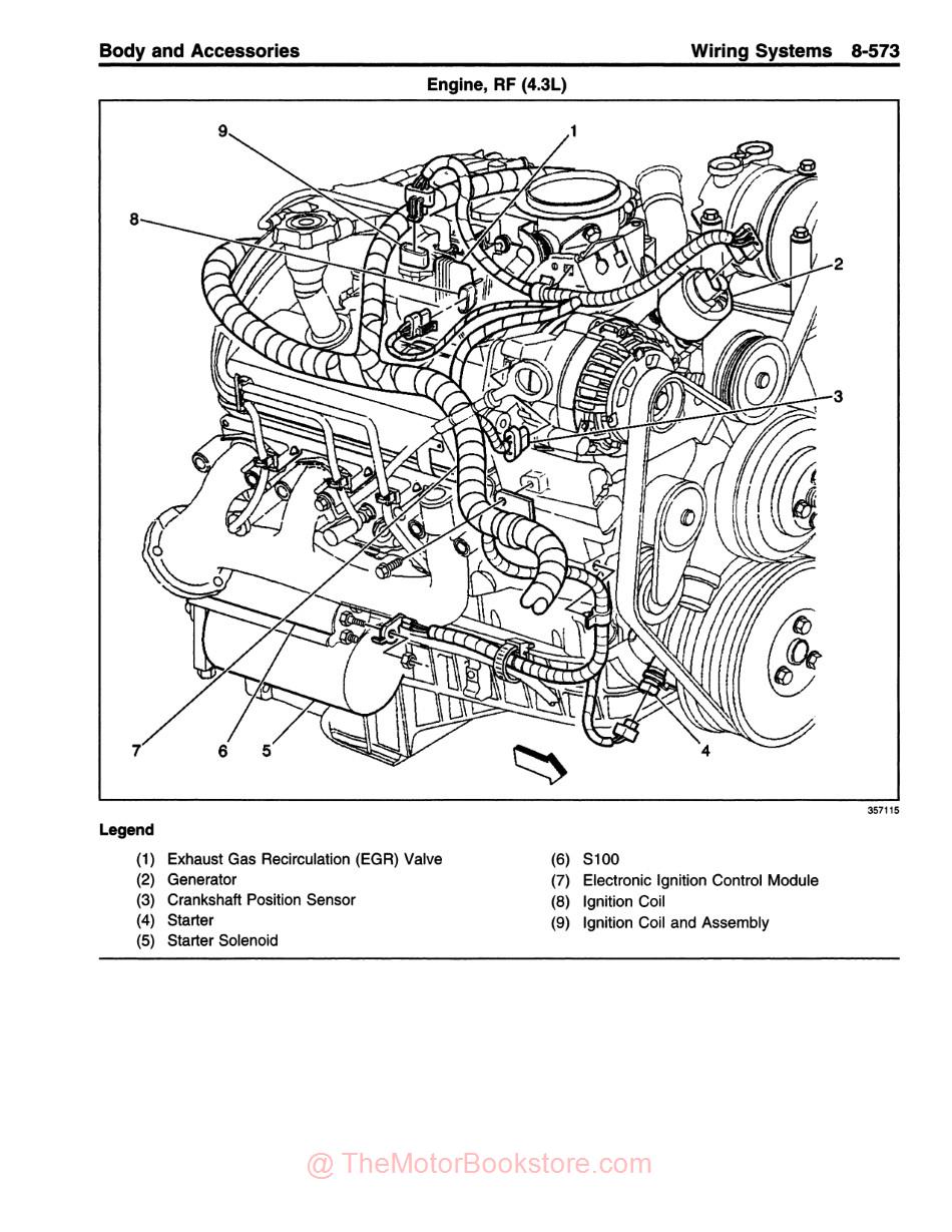 1998 Chevrolet & GMC S/T Truck Service Manual - Sample Page - Engine Wiring 4.3L