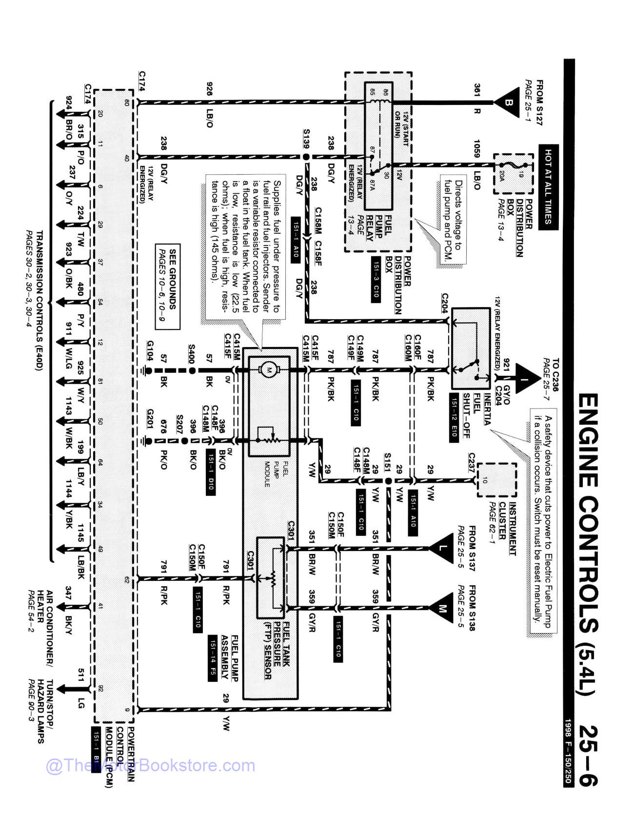 1998 Ford F-150, F-250 Electrical Troubleshooting Manual - Sample Page 1