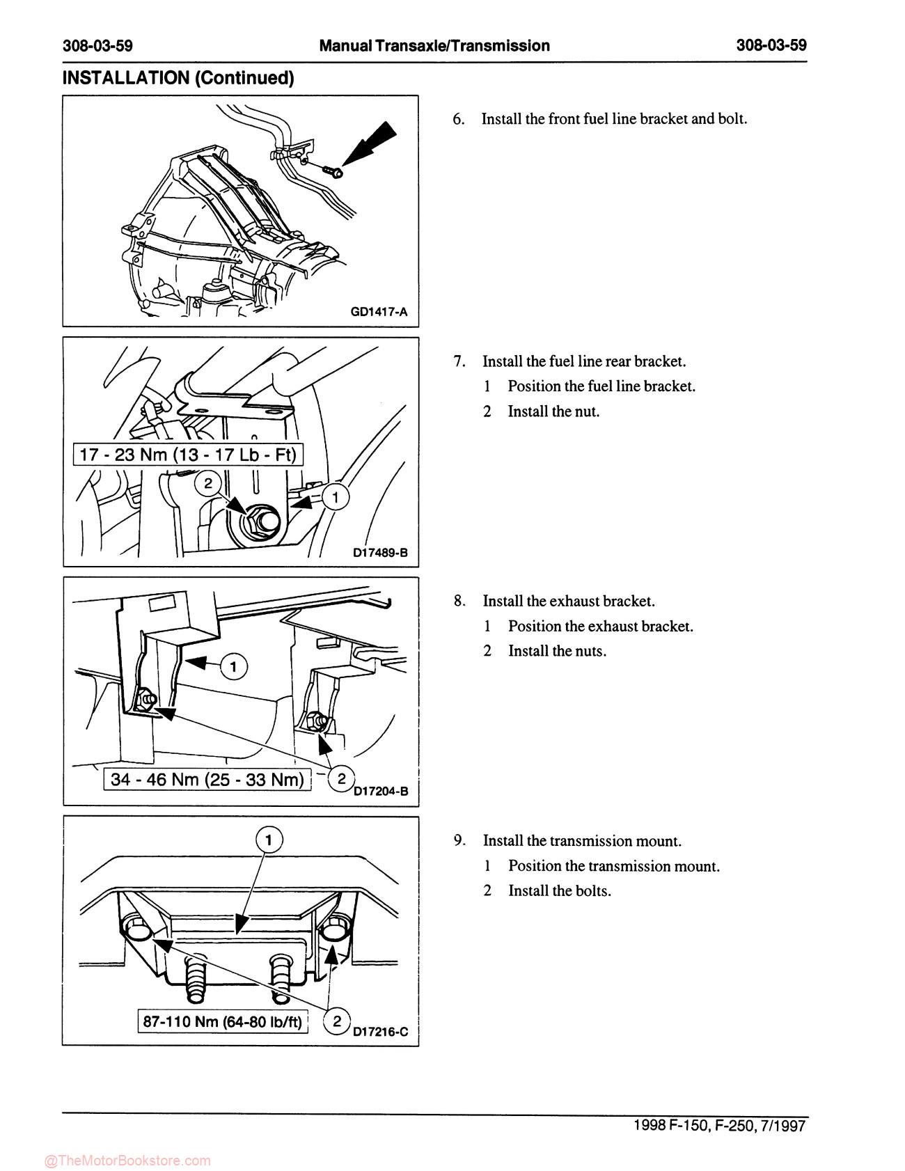 1998 Ford F-150, F-250 Truck Workshop Manual - Sample Page 6