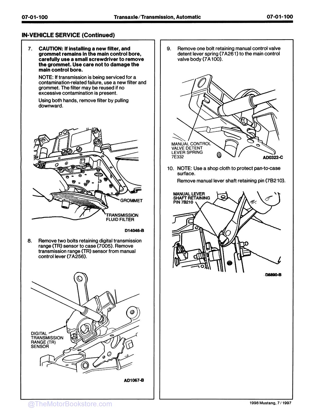 1998 Ford Mustang Service Manual - Sample Page 2