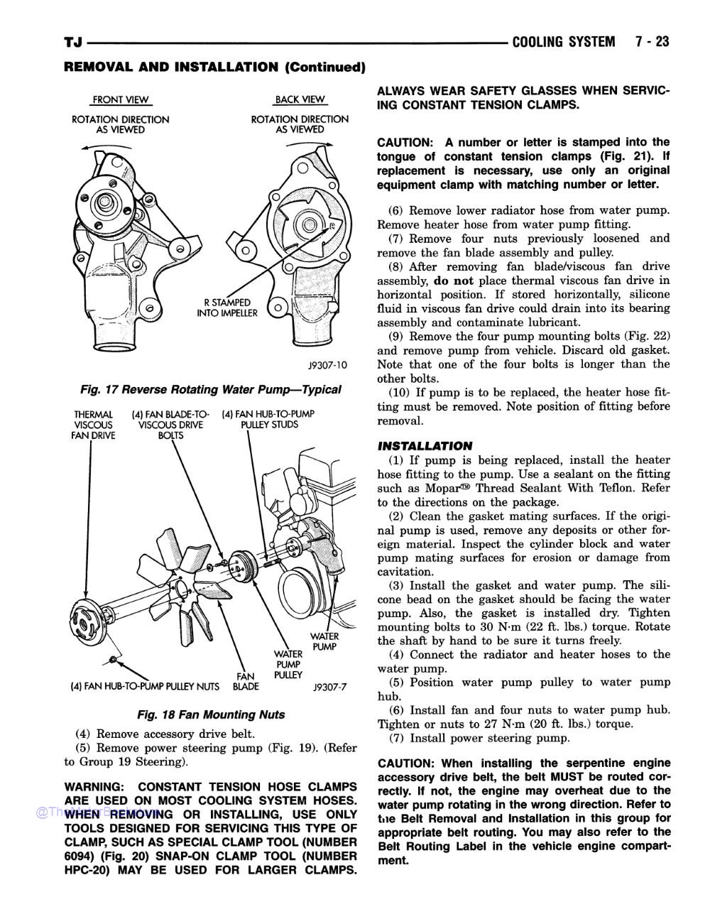 1998 Jeep Wrangler Shop Manual - Sample Page 1