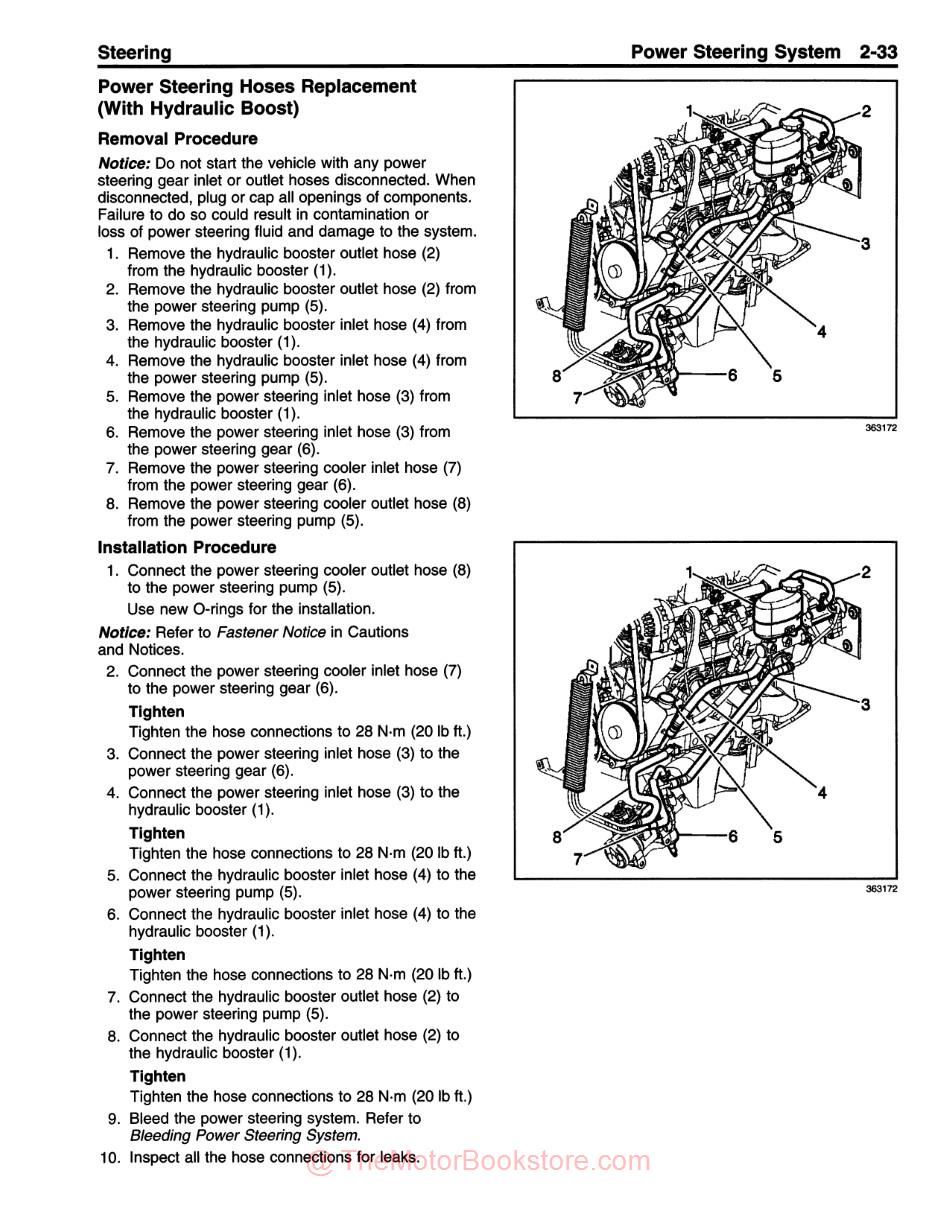 1999 Chevrolet Silverado & GMC Sierra Service Manual - Sample Page - Power Steering System