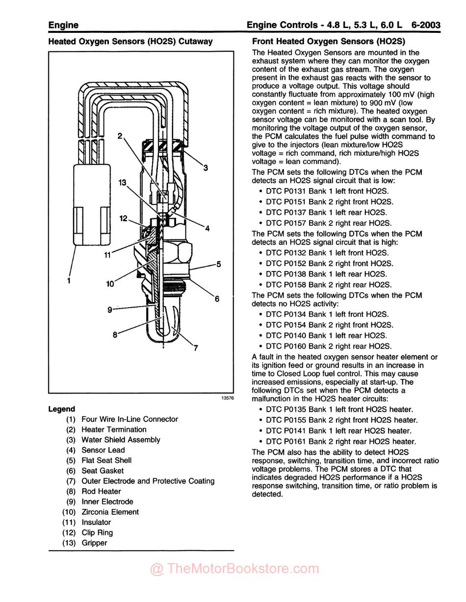 1999 Chevrolet Silverado & GMC Sierra Service Manual - Sample Page - Heated Oxygen Sensors