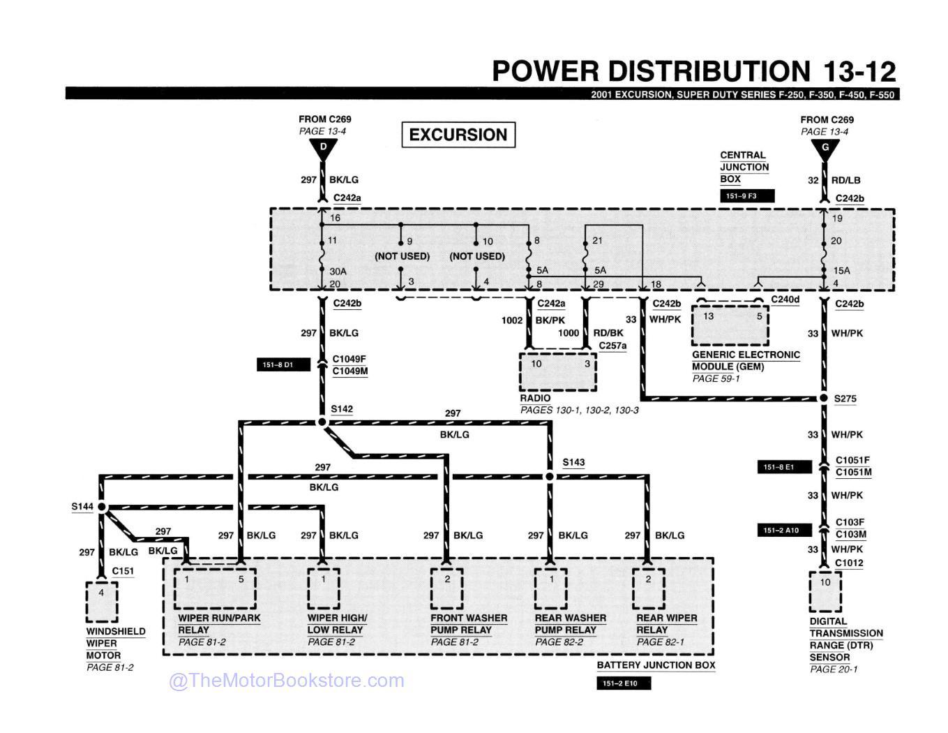 2001 Ford F-Super Duty 250, 350, 450, 550, & Excursion Wiring Diagrams - Sample Page